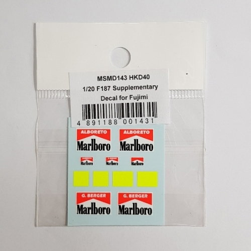 MSMD143 1/20 MSM Decal Ferrari Ferrari F187 Tobacco decal