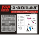 TD23031 1/20 - 1/24 탑스튜디오 Top Studio 호스 클램프 세트 Hose Clamps Set 타미야 프라모델 적용