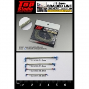 [사전 예약] TD23204 1/12 1/20 1/24 탑스튜디오 Top Studio 메쉬 호스 1.5mm braided line(silver) 프라모델 적용