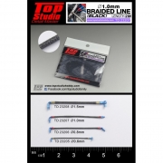 [사전 예약] TD23207 1/12 1/20 1/24 탑스튜디오 Top Studio 메쉬 호스 1.0mm braided line(Black) 프라모델 적용