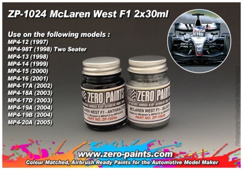 DZ001 Zero Paints McLaren McLaren West F1 (MP4/13 to MP4/20A) Paints 2X30ml Tamiya