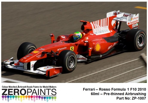 DZ014 Zero Paints Ferrari Ferrari Rosso Formula 1 F10 2010 60ml Tamiya