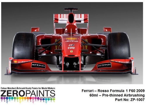 DZ015 Zero Paints Ferrari Ferrari Rosso Formula 1 F60 2009 60ml Tamiya