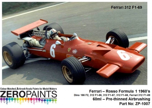 DZ015 Zero Paints Ferrari Ferrari Rosso Formula 1 (1960 ~ 1970) 60ml Tamiya
