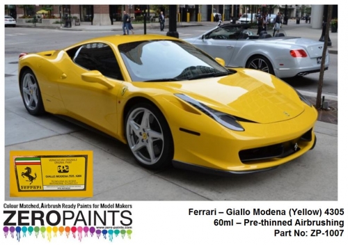 DZ020 Zero Paints Ferrari Ferrari Giallo Modena (Yellow) 4305 60ml Tamiya
