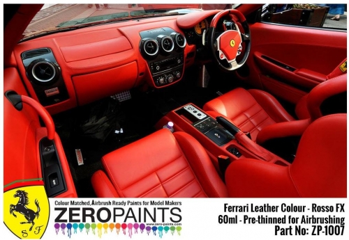 DZ011 Zero Paints Ferrari Ferrari interior Leather Rosso FX 60ml Tamiya