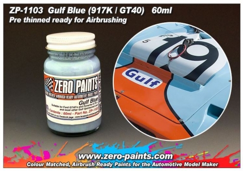 [사전 예약] ZP­1103 Gulf Blue Paint for 917's and GT40's etc 60ml - ZP-1103