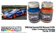 DZ069 Zero Paints 멕라렌 걸프 레이싱 1996 Gulf liveried GTC McLaren F1 GTR Paint Set 2x30ml - ZP-1509