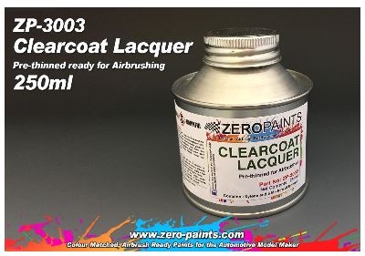 DZ073 250ml Zero Paints Clearcoat Lacquer 250ml - Pre-thinned ready for Airbrushing - ZP-3003 Tamiy