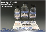 [사전 예약] ZP­3031 반광 우레탄 클리어 세트 (클리어+신너+하드너) Zero Paints Semi-Gloss (Satin) 2 Pack Clearcoat 100ml (2K Urethane)