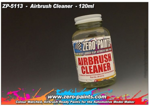 ZP­5113 에어브러시 클리너 120ml (제로 일반 페인트, 제로 프라이머, 제로 클리어 코트 청소용) Zero Paints Airbrush Cleaner 120ml - ZP-5113