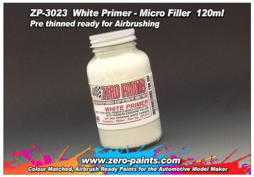 [사전 예약] ZP­3023 Zero Paints White Airbrushing Primer/Micro Filler 120ml - ZP-3023