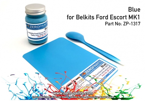 DZ089 Zero Paints Ford Escort Mk1 WRC Blue Paint 60ml (Belkits) - ZP-1317 Tamiya