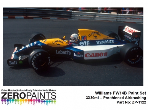 DZ118 Zero Paints Williams Williams FW14B Paint Set 3x30ml Tamiya