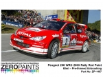 DZ131 Zero Paints Rally Peugeot 206 WRC 2003 Rally Red Paint 60ml Tamiya