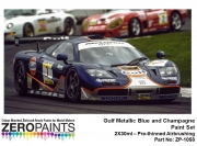 DZ145 Zero Paints McLaren Gulf Metallic Blue and Champagne Paint Set 2x30ml Tamiya