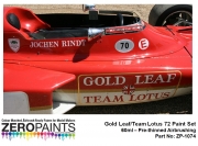 DZ148 Zero Paints 72 Gold Leaf/Team Lotus 72 Paint Set 3x30ml Tamiya