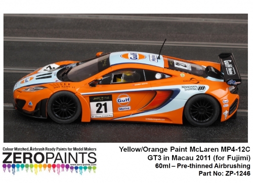 [사전 예약] ZP­1246 Yellow/Orange Paint McLaren MP4/12C GT3 in Macau 2011 (for Fujimi) 60ml - ZP-1505