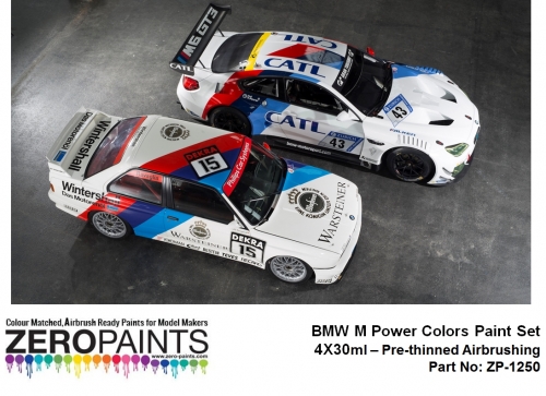 DZ167 Zero Paints BMW M Power Colours Paint Set 4x30ml Tamiya