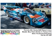 DZ169 Zero Paints 포르쉐 Porsche 962, 혼다 Honda NSR Repsol Livery Metallic Blue Paint (Similar to Tamiya X-13) 60ml
