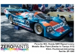 DZ169 Zero Paints Porsche 962, Honda NSR Repsol Livery Metallic Blue Paint (Similar to Tamiya X-