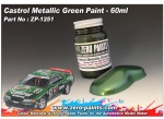 DZ170 Zero Paints Castrol Metallic Green Paint (Nissan Skyline Gr.N, Primera JTCC etc) 60ml Tamiya