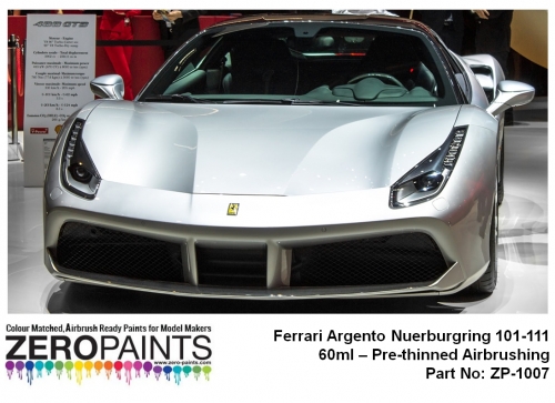 Zero Paints ZP-1007-101-111: Paint for airbrush Ferrari Argento