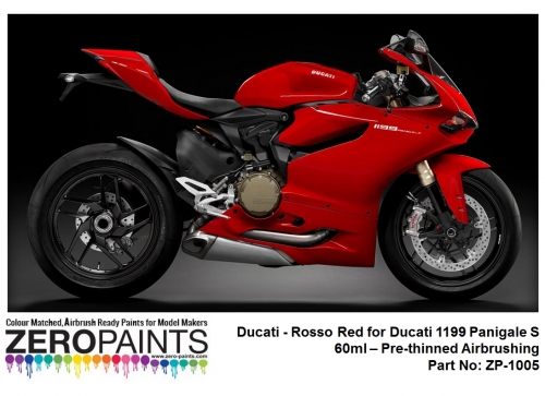 DZ200 Zero Paints Rosso Red for Ducati 1199 Panigale S 60ml Tamiya