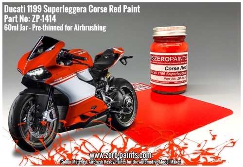 DZ213 Zero Paints Ducati 1199 Superleggera Corsa Red Paint 60ml Tamiya