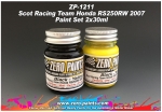 DZ234 Zero Paints Honda Scot Racing Team Honda RS250RW 2007 Paint Set 2x30ml Tamiya
