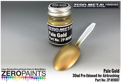 ZP­M1007 Pale Gold Paint ­ 30ml ­ Zero Metal Finishes
