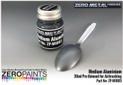 DZ247 Zero Paints Medium Aluminum Paint ­ 30ml Zero Metal Finishes