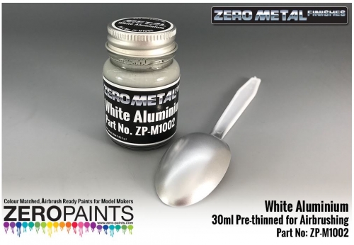 DZ248 Zero Paints White Aluminum Paint ­ 30ml ­ Zero Metal Finishes Tamiya
