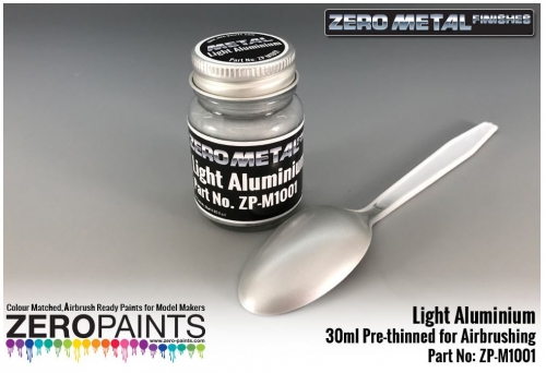 DZ249 Zero Paints Light Aluminum Paint ­ 30ml ­ Zero Metal Finishes Tamiya