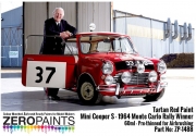 DZ254 Zero Paints Mini Cooper S ­ 1964 Monte Carlo Rally Winner Tartan Red Paint 60ml