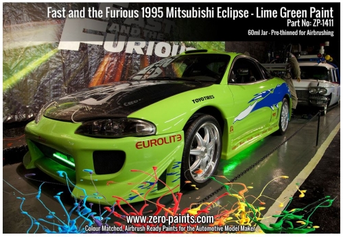 [사전 예약] ZP­1411 Fast and the Furious 1995 Mitsubishi Eclipse Lime Green Paint 60ml