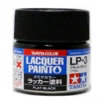 82103 LP-3 Flat Black (Flat) Tamiya Lacquer Color