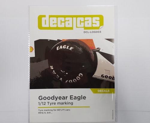 [사전 예약] DCL-LOG003 1/12 Decalcas Goodyear Eagle White 데칼카스 굿이어 타이어 데칼