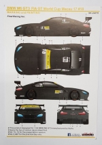 SK24076 SK Decals 1/24 Full Carbon BMW M6 GT3 Art Car FIA GT World Cup Macau 17 #18