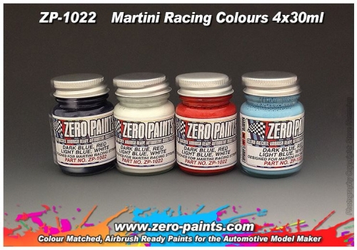DZ275 Zero Paints Martini Racing Colour Paint Set 4x30ml - ZP-1022   Tamiya