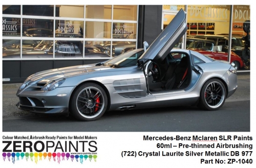 DZ286 Zero Paints Mercedes-Benz Mclaren SLR Paints 60ml - ZP-1040 (722) Crystal Laurite Silver Met