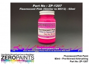 DZ290 Zero Paints Fluorescent Pink Paint 60ml - ZP-1207 