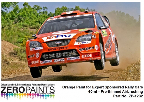 [사전 예약] ZP­1232 Orange Paint for Expert Sponsored Rally Cars 60ml - ZP-1232  