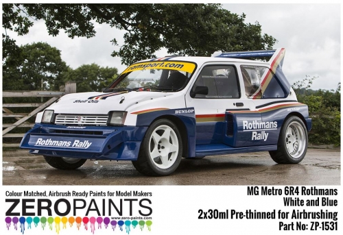 [사전 예약] ZP­1531 MG Metro 6R4 Rothmans - White and Blue Paint Set 2x30ml - ZP-1531    