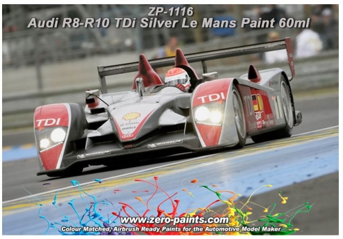DZ310 Zero Paints Audi R8-R10 TDi Silver Le Mans Paint 60ml - ZP-1116 Tamiya