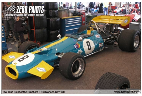 DZ313 Zero Paints Brabham BT33 Monaco GP 1970 (Teal) Paint 60ml - ZP-1213  Tamiya