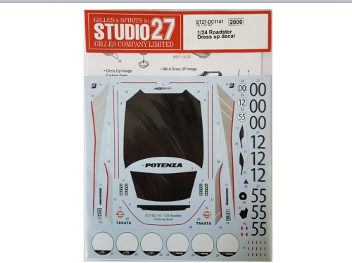 [사전 예약] ST27-DC1141 1/24 Mazda MX-5 Dress Up Decal Studio27 스튜디오27 프라모델 데칼