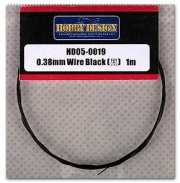 HD05-0019 Hobby Design 0.38mm Wire (Black) 1m Detail Parts