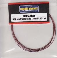 HD05-0020 Hobby Design 0.38mm Wire (Red) 1m