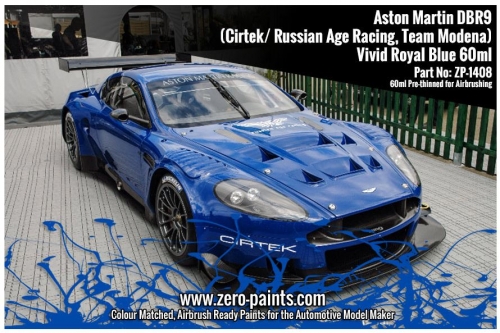 DZ362 Zero Paints Aston Martin Paints 60ml - ZP-1408 Vivid Royal Blue ­ Aston Martin DBR9 (Cirtek/
